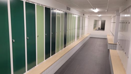 Bild på omklädningsrum. Foto: Peter Lundberg
